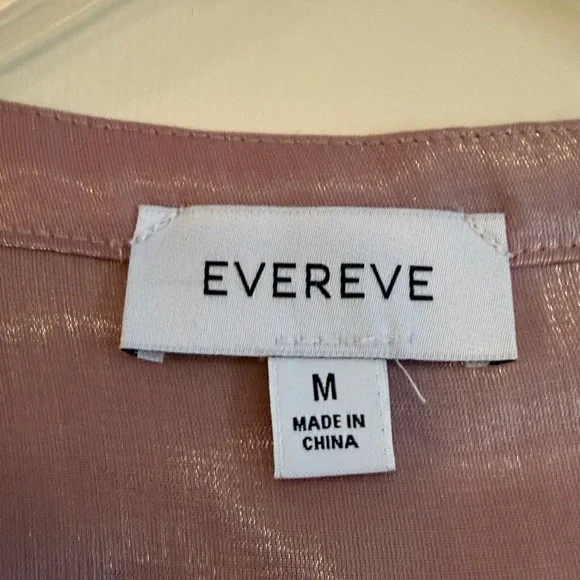 Evereve Pink Shimmery shiny Boho Elegant Chic Coquette Girl Top, Size M - Picture 3 of 7